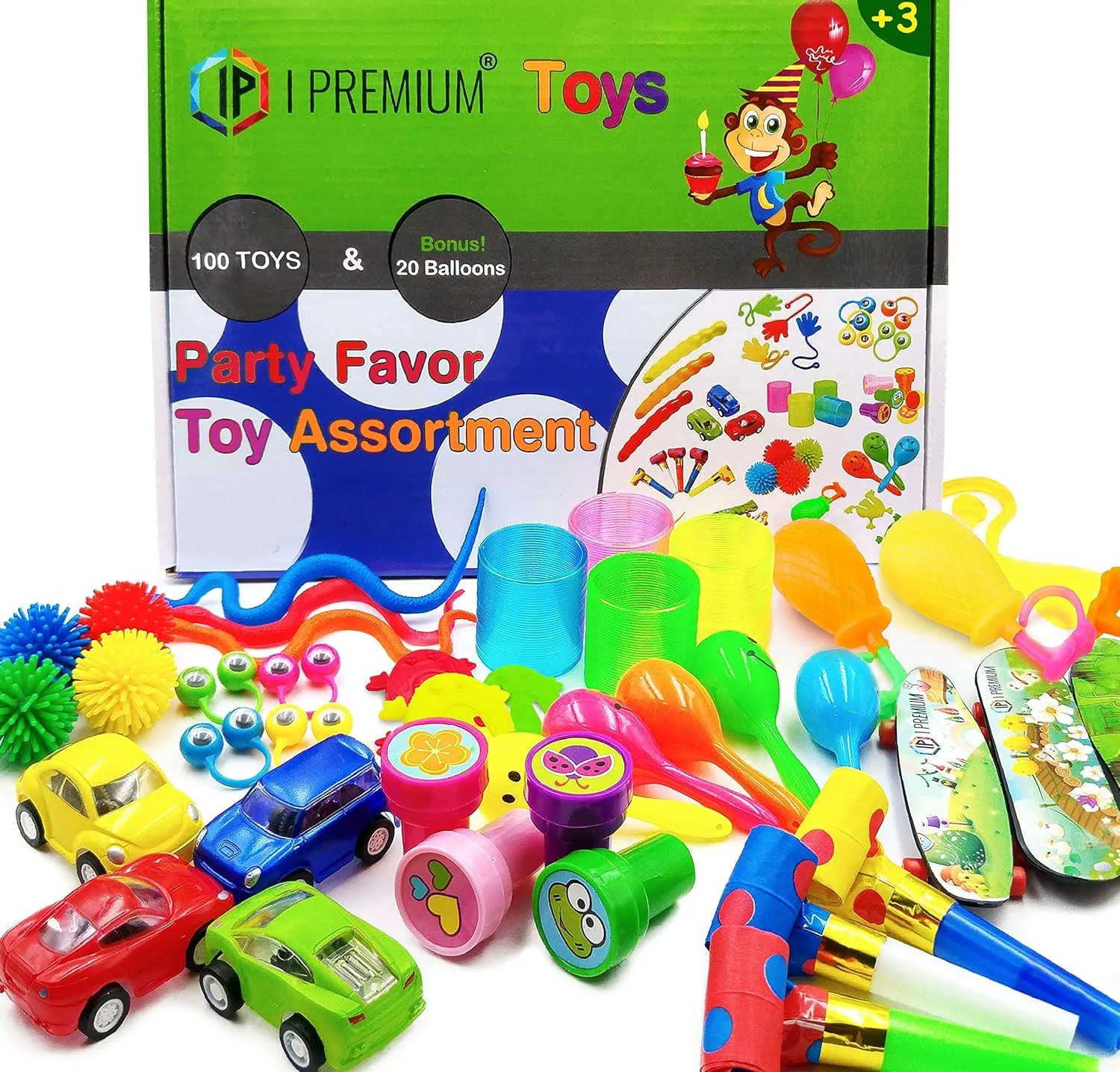 120 Pcs Toy Assortment, Party Favors for Kids, Bulk Toys, Pinata Filler, Goodie Bag Fillers, Treasure Box, Prizes for Classroom, Easter, Carnival and Birthday. for Boys and Girls