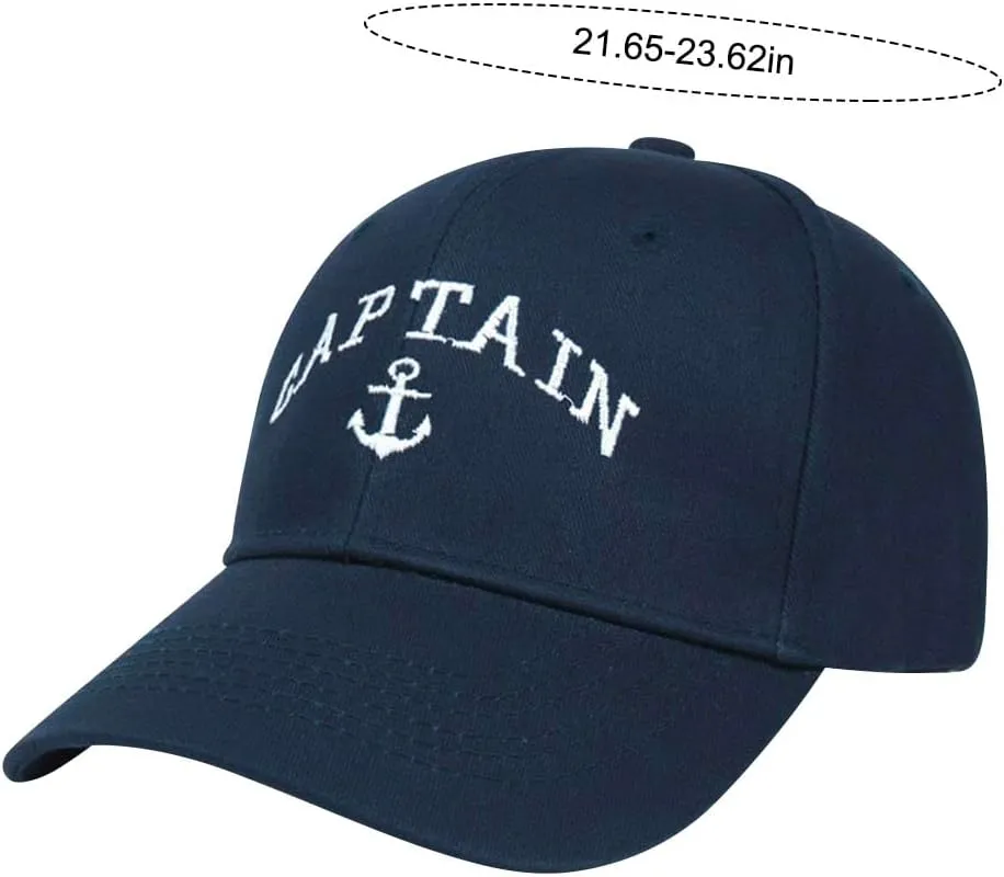 2 Pcs Captain Hat and First Mate Hat Set Matching Skipper Boating Baseball Caps Nautical Marine Sailor Embroidered Hat