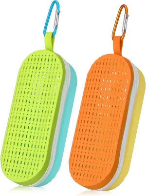 2 Pcs Swim Goggle Case for Swimming with Hole Zipper Clip Silicone Cases for Goggle Gift