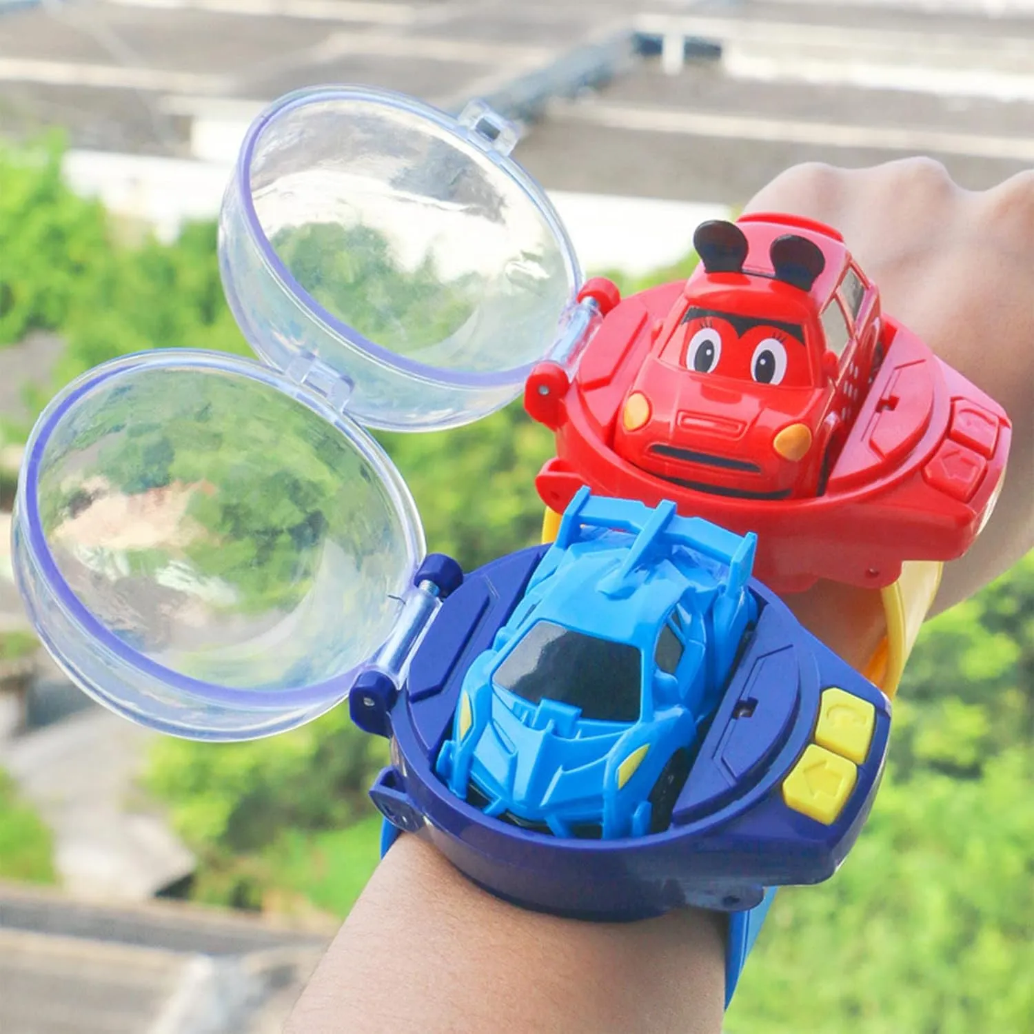 2022 New Watch Remote Control Car Toy, Mini Cartoon Remote Control Car Watch Toys, Racing Watch, USB Charging Remote Control Car, Children's Toy Car The Best Gifts for Boys and Girls (C-Blue)