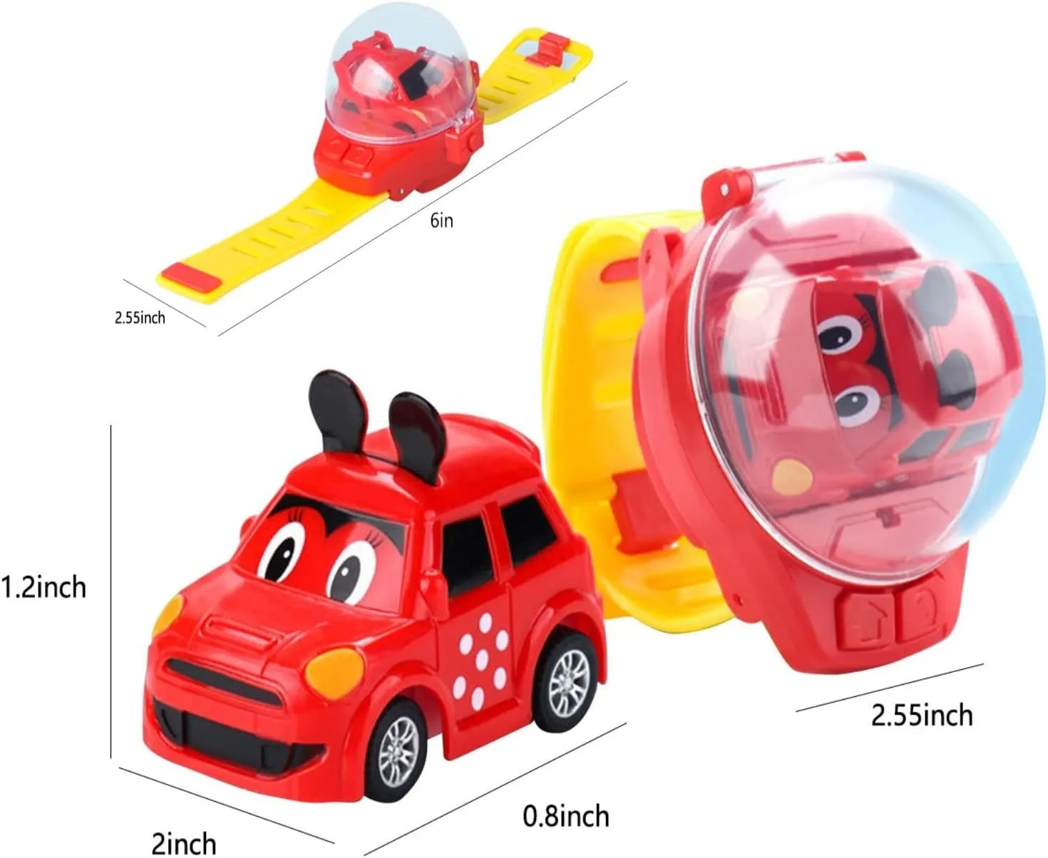 2022 New Watch Remote Control Car Toy, Mini Cartoon Remote Control Car Watch Toys, Racing Watch, USB Charging Remote Control Car, Children's Toy Car The Best Gifts for Boys and Girls (C-Blue)