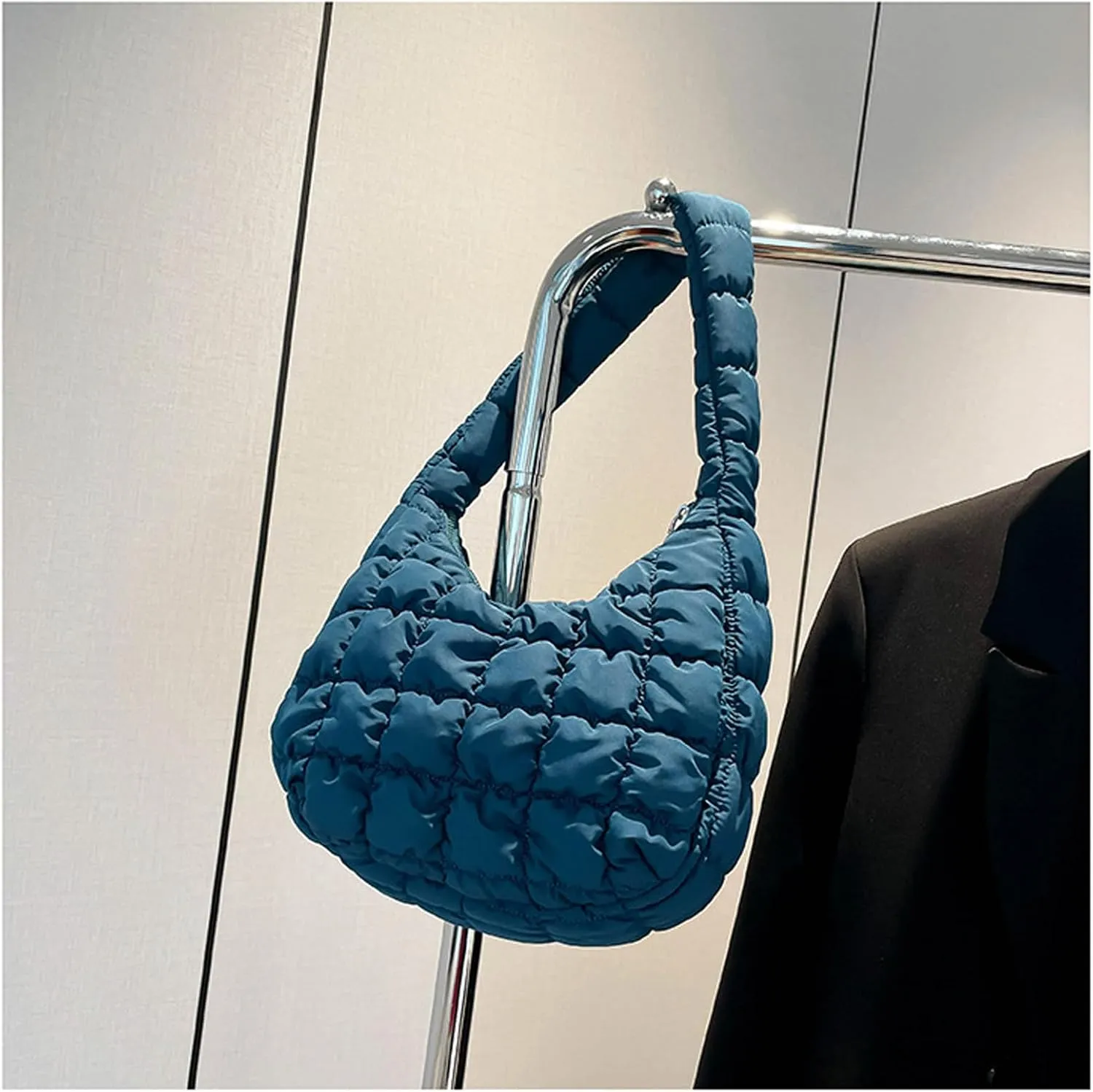 2025 Puff Mini Shoulder Bag for Women - Lightweight Quilted Tote with Zipper, Stylish Casual Travel Handbag