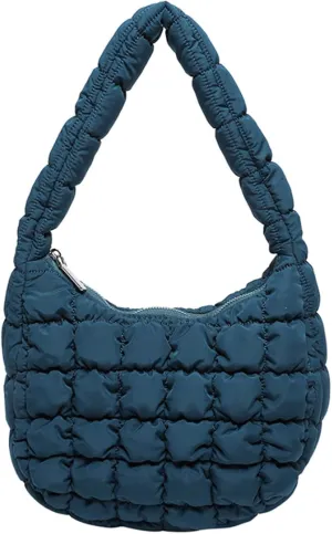 2025 Puff Mini Shoulder Bag for Women - Lightweight Quilted Tote with Zipper, Stylish Casual Travel Handbag