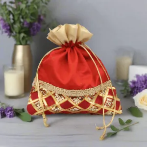 20x24 CM Design Potli Bag  | Multicolour | Pack Of 10
