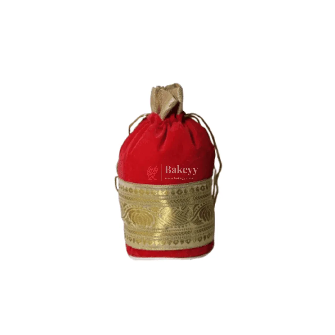 20x24 CM Design Potli Bag  |  Red colour | Pack Of 10