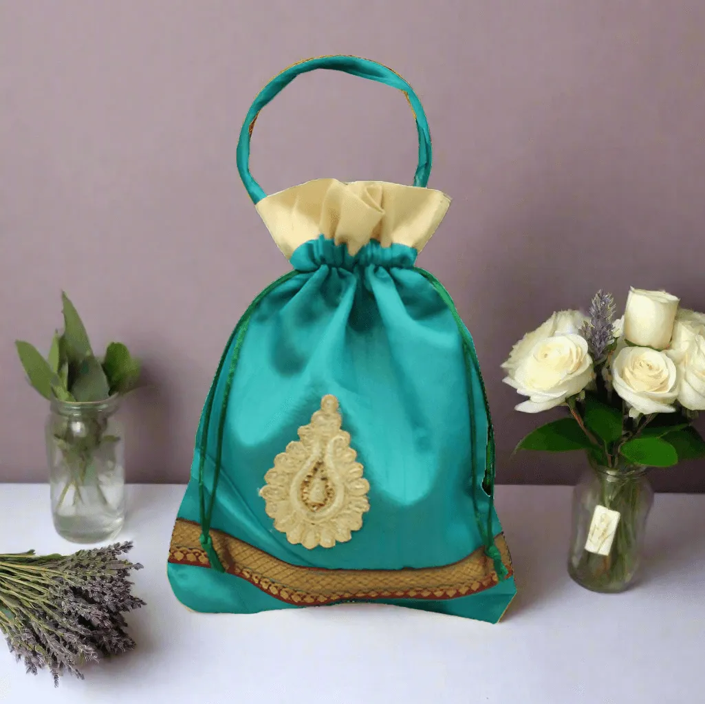 20x25 CM  Design potli Bag  | Multicolour | Pack Of 10