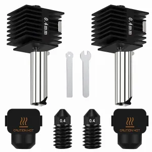 2PCS 0.4mm Hotend Kit for Bambu Lab A1/A1 Mini, 3D Printer Parts Replacement Print Head for Bambu Lab A1/A1 Mini 3D Printer