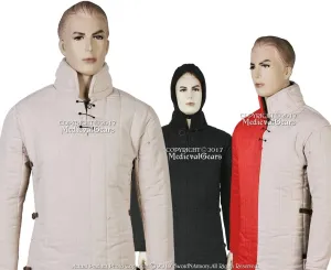 2XL Red & White Brand Gambeson Cloth Type 3 Padded Coat LARP SCA WMA Armor Jacket Fair