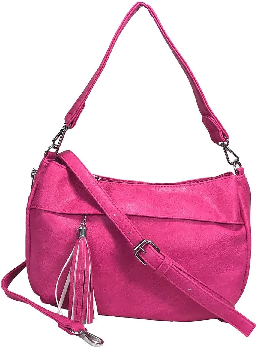3 Compartments Tassel Locking CCW purse Small Locking Concealed Carry Crossbody Bag