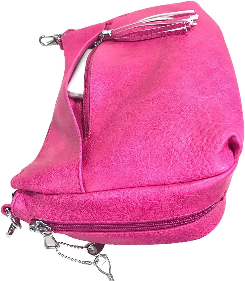 3 Compartments Tassel Locking CCW purse Small Locking Concealed Carry Crossbody Bag