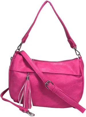 3 Compartments Tassel Locking CCW purse Small Locking Concealed Carry Crossbody Bag