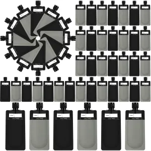 3 oz 60 Pack Leakproof Empty Squeeze Pouches Refillable Travel Size Containers Liquid Pouches for Toiletries TSA Approved Travel Lotion