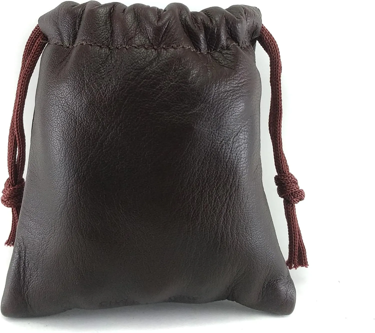 3 Pack Chalk Factory Lambskin Leather Drawstrings Pouch: Brown, 11.5cm X 11.5cm…