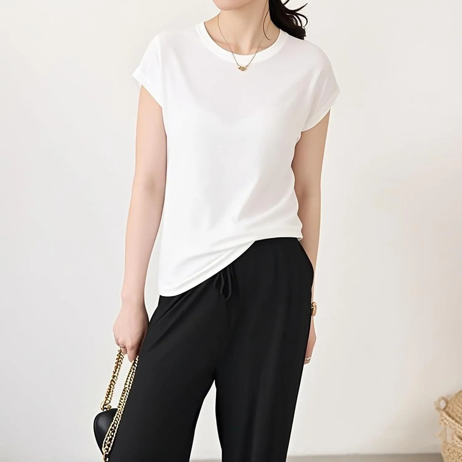 3 Pack Womens Cap Sleeve Crop Tops Cotton T Shirts Crewneck Loose Fit Short Sleeves Tee Summer Clothes 2025