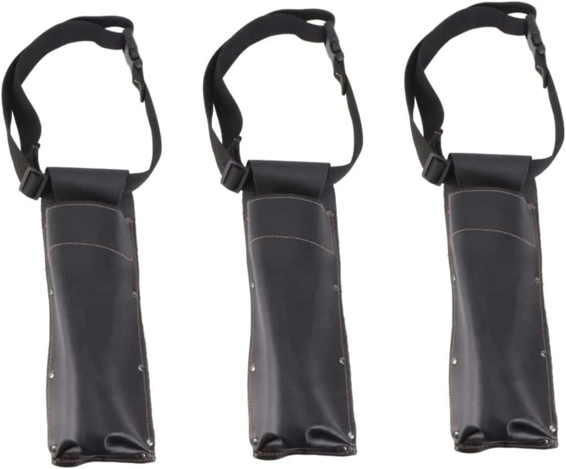 3 Pcs Welding Rods Bag Flame-resistant Leather Welding Rod Holder Pouch Rivet Reinforcement Minimalist Design
