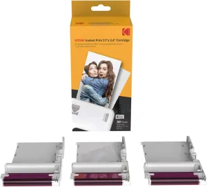 30 Pack Kodak 4PASS Real Photo (2.1"x3.4") & Laminate Process Cartridge, All-in-One Paper and Color Ribbon Refill-Compatible with Kodak Mini 2, Mini 2 Plus, Mini 2 Retro, Mini Shot, Mini Shot 2 Retro