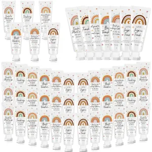 36 Pcs Graduation Teacher Appreciation Hand Cream Gifts Boho Rainbow 2025 End the Year Thank You Teacher Gifts for Women Travel Size Hand Lotion Cream Christmas Moisturizing