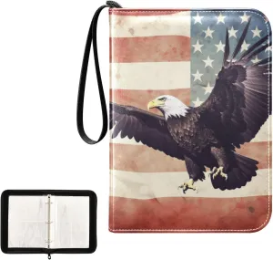 4 Pockets Trading Card Album Holder Book Folder Sports Card Binder Glede Flag 1 400 Double Side Pockets for 3 Ring Binder Zipper
