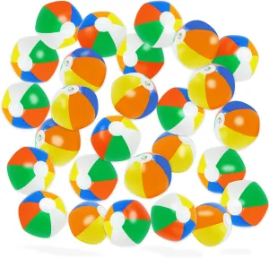 4E's Novelty Mini Beach Balls Bulk Pack - 28/50/100 Pcs - Summer Pool Party Favors for Kids, Inflatable Pool Toys, Hawaiian Luau Party Decorations Goodie Bag Fillers