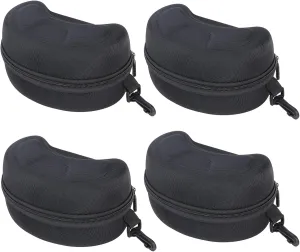 4pack Ski Goggle Case, EVA Hard snowboard goggles box, Sports Glasses Storage Holder for Ski Goggles-Black