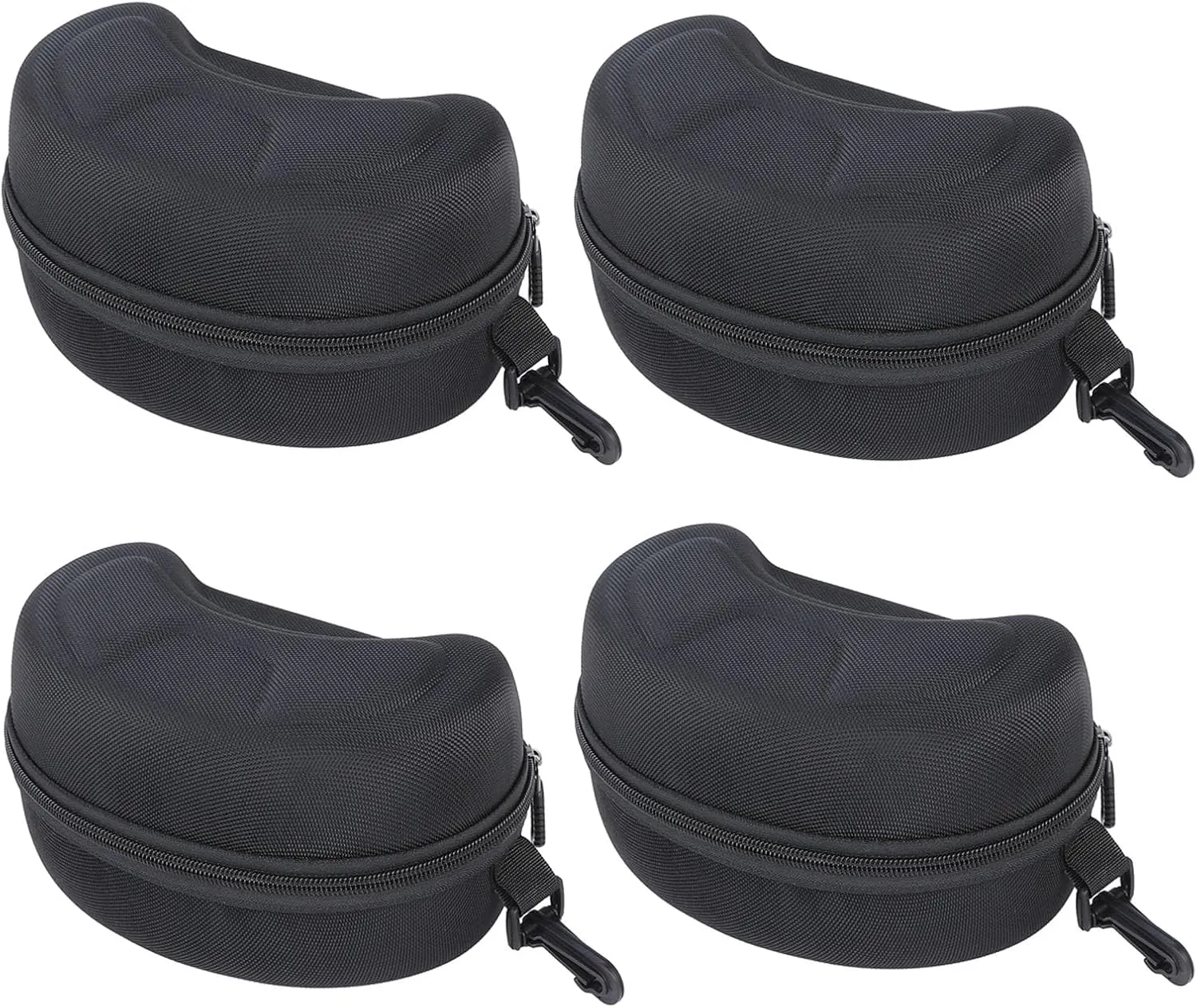 4pack Ski Goggle Case, EVA Hard snowboard goggles box, Sports Glasses Storage Holder for Ski Goggles-Black