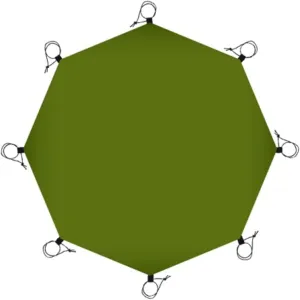 4x4 Large Groundsheet Camping Polygonal Watertight Ground Sheet 3x3 Octagonal Footprint Hexagonal Picnic Mat Big (Color : Octagonal 4.1x4.1m, Size : A)