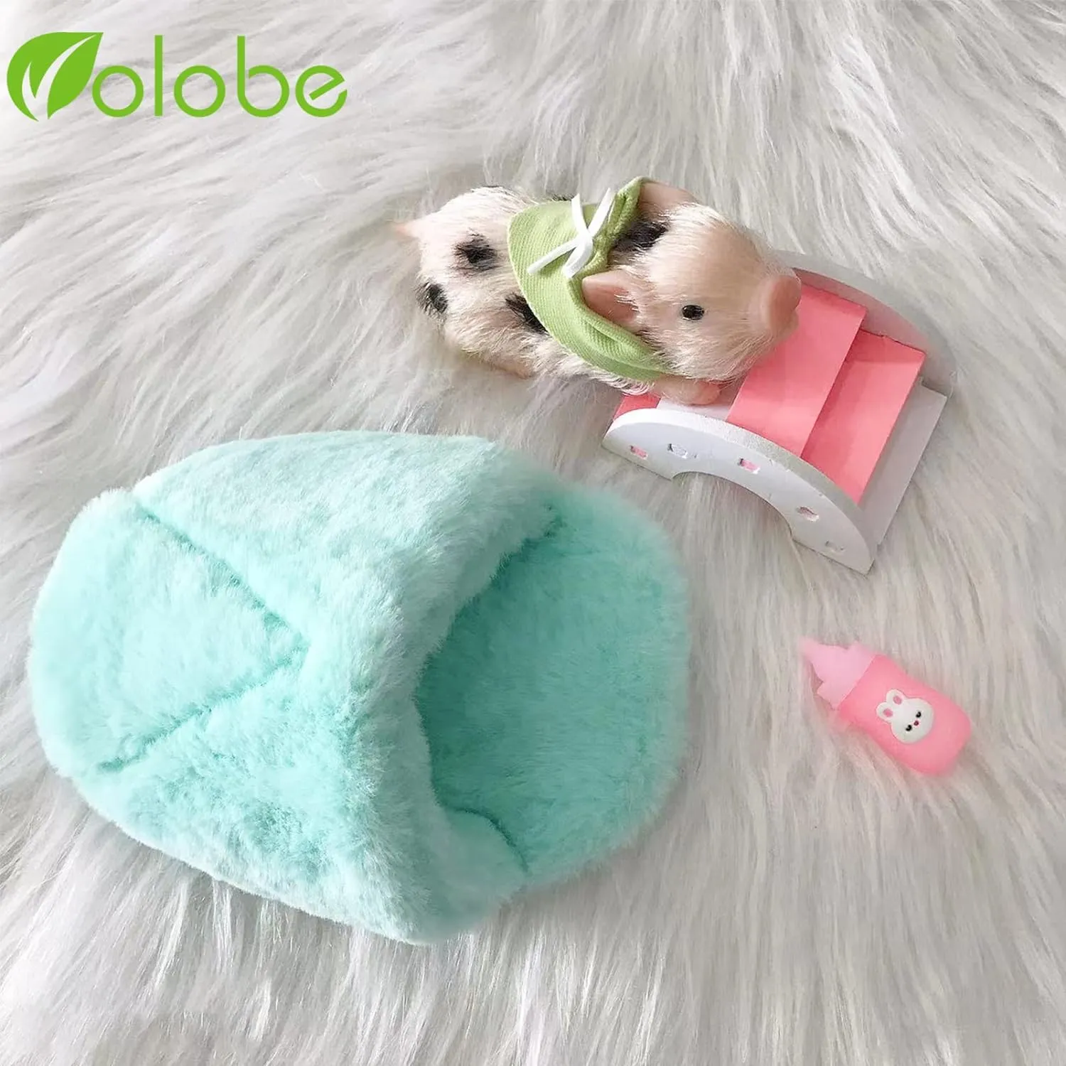 5 Inches Silicone Piglet, Soft Mini Realistic Silicone Animal, Gift Box with Piglet Accessories, Kids Lifelike Reborn Doll（Ella）