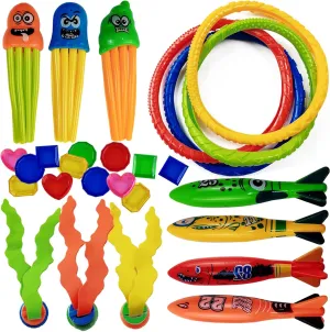 50PCS/Set Pool Diving Toys, Kids Swimming Pool Toys, Toddler/Kids Pool Toys, Swim Toys, Pool Dive Toys - Pool Games for Kids - Dive Toys for Pool for Kids, Toddlers, Adults, Family, All Ages