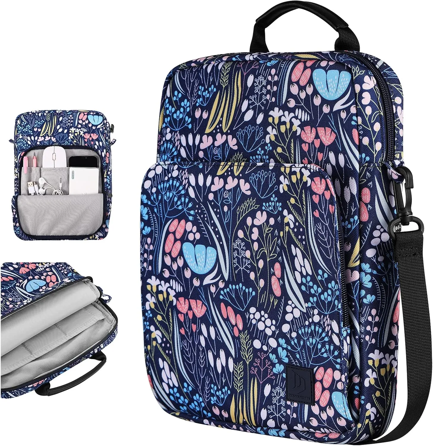 9-11 Inch Tablet Sleeve Bag Carrying Case with Shoulder Strap for iPad 10th Gen 10.9", iPad (A16) 11", iPad 9/8/7th 10.2", iPad Air/Pro 11", iPad Air 5/4, Galaxy Tab A9  Plus 11", Night Blue