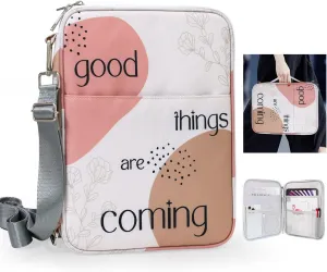 9-11 Inch Tablet Sleeve Bag Case for iPad Pro 11 M4/ Air 11" M2 2024, Air 5 4, iPad 10th/ 9th Gen, Tablet Carrier Organizer with Carrying Handle Shoulder Strap Pouch for Travel