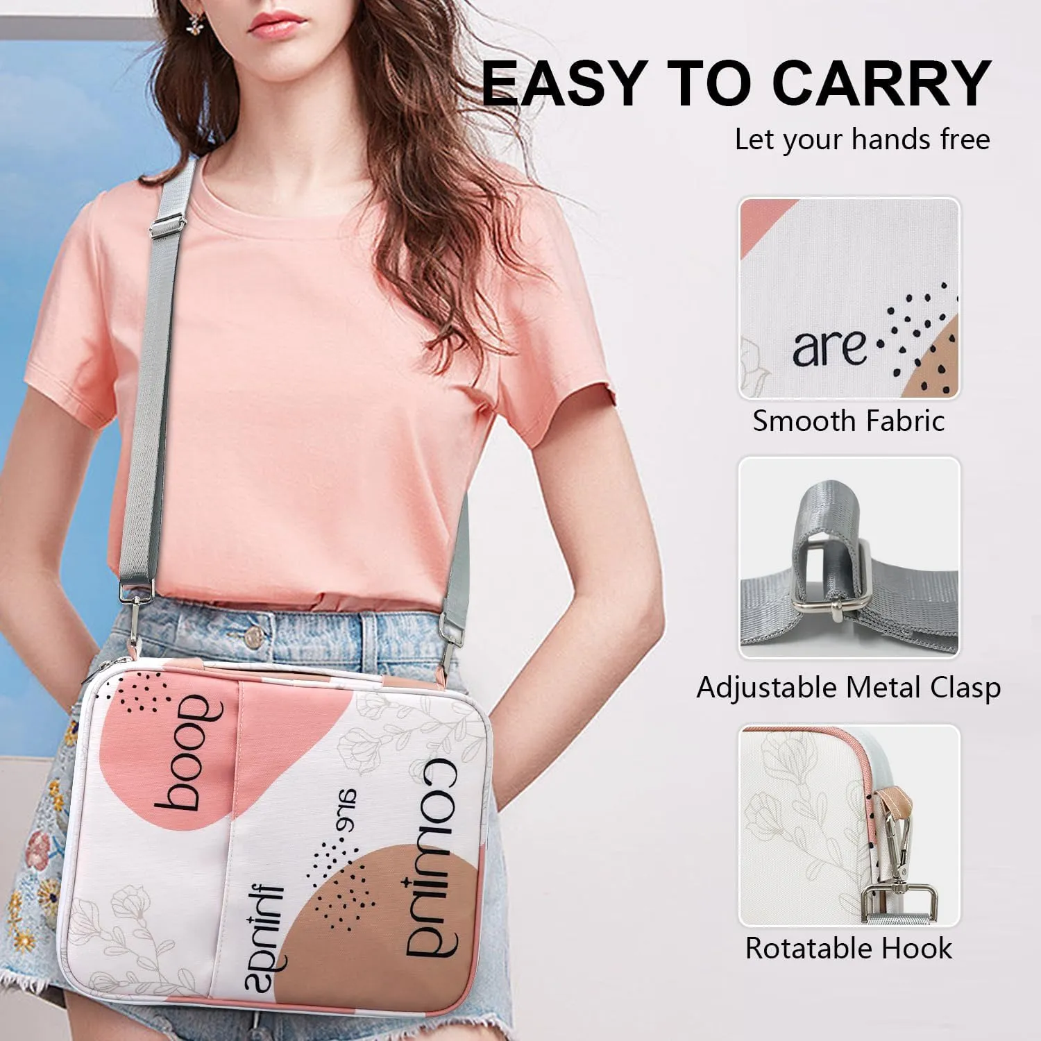 9-11 Inch Tablet Sleeve Bag Case for iPad Pro 11 M4/ Air 11" M2 2024, Air 5 4, iPad 10th/ 9th Gen, Tablet Carrier Organizer with Carrying Handle Shoulder Strap Pouch for Travel