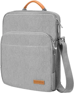 9-11 Inch Tablet Sleeve Bag with Shoulder Strap for iPad 10th Gen 10.9", iPad 9/8/7th Gen 10.2", iPad Air 11", iPad Pro 11" M4 M2, iPad Air5/4 10.9", Galaxy Tab A9  Plus 11"/S9 FE, Gray