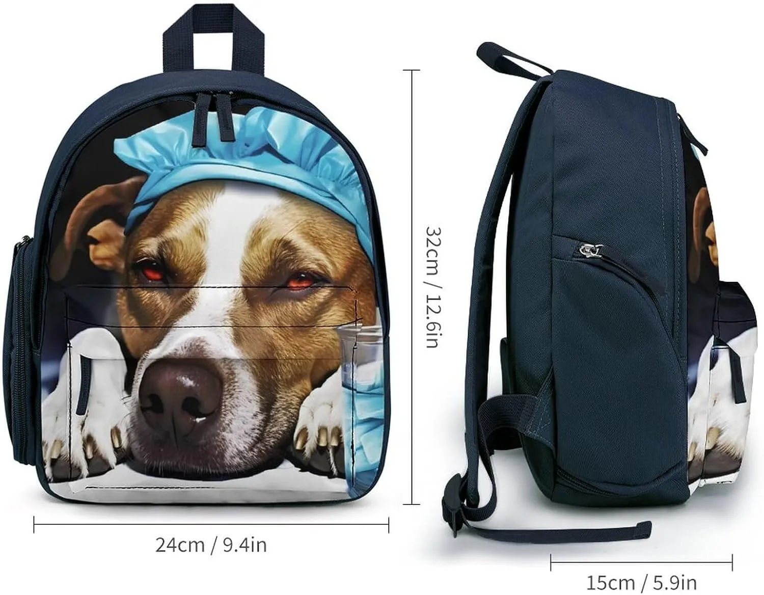 A Dog is Sick Cute Backpack Small Daily Daypack Travel Shoulder Bag with Adjustable Strap Graphic Print