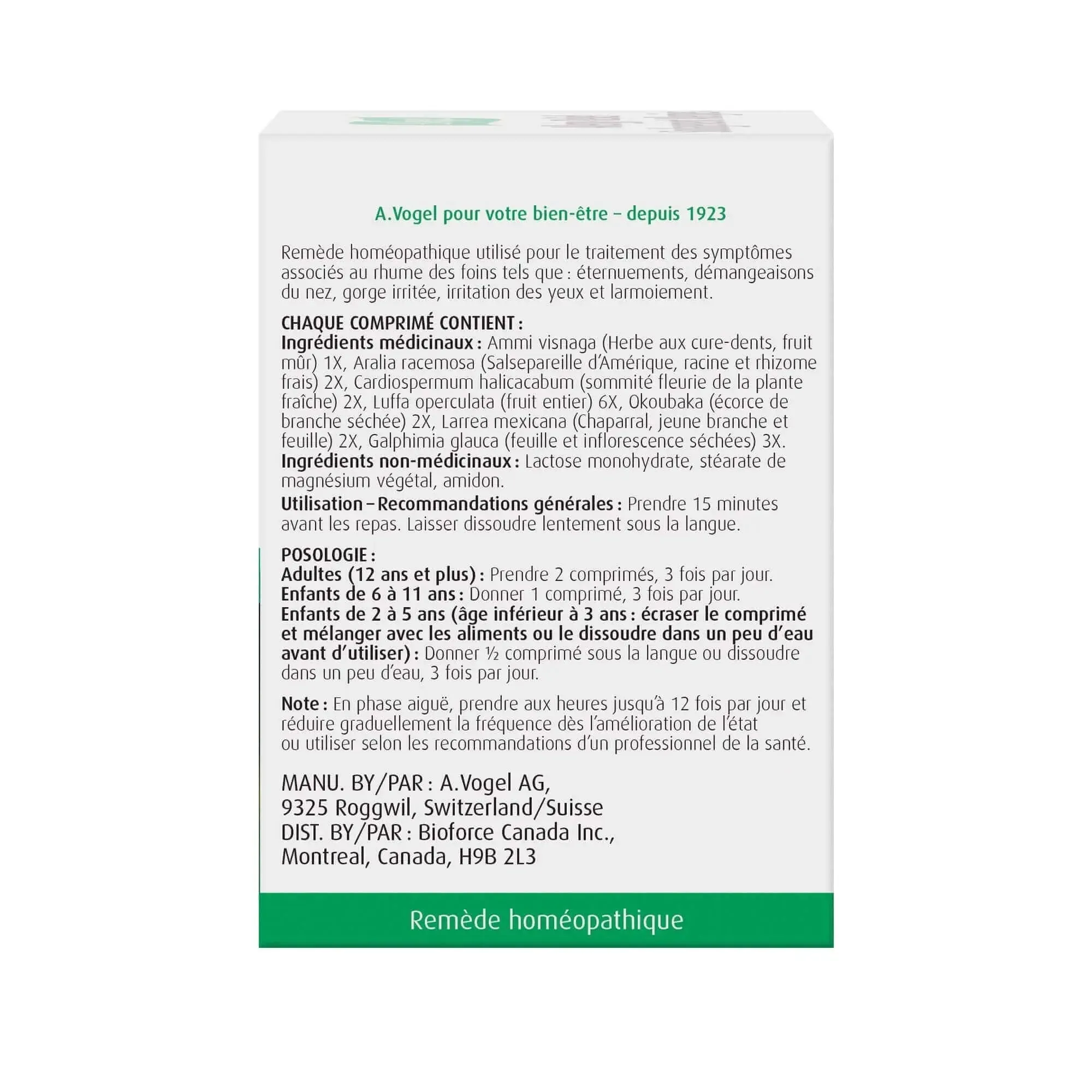 A. Vogel Allergy Relief - Hay Fever Symptoms Non-drowsy 120 Tablets