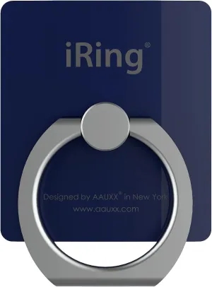 AAUXX iRing Smartphone Drop Prevention Safety Grip & Portable Stand, Navy