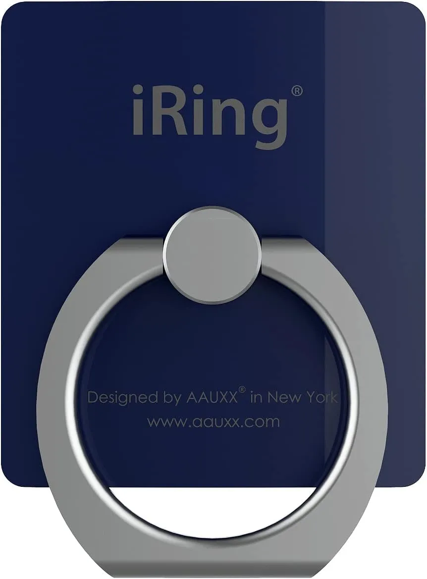 AAUXX iRing Smartphone Drop Prevention Safety Grip & Portable Stand, Navy