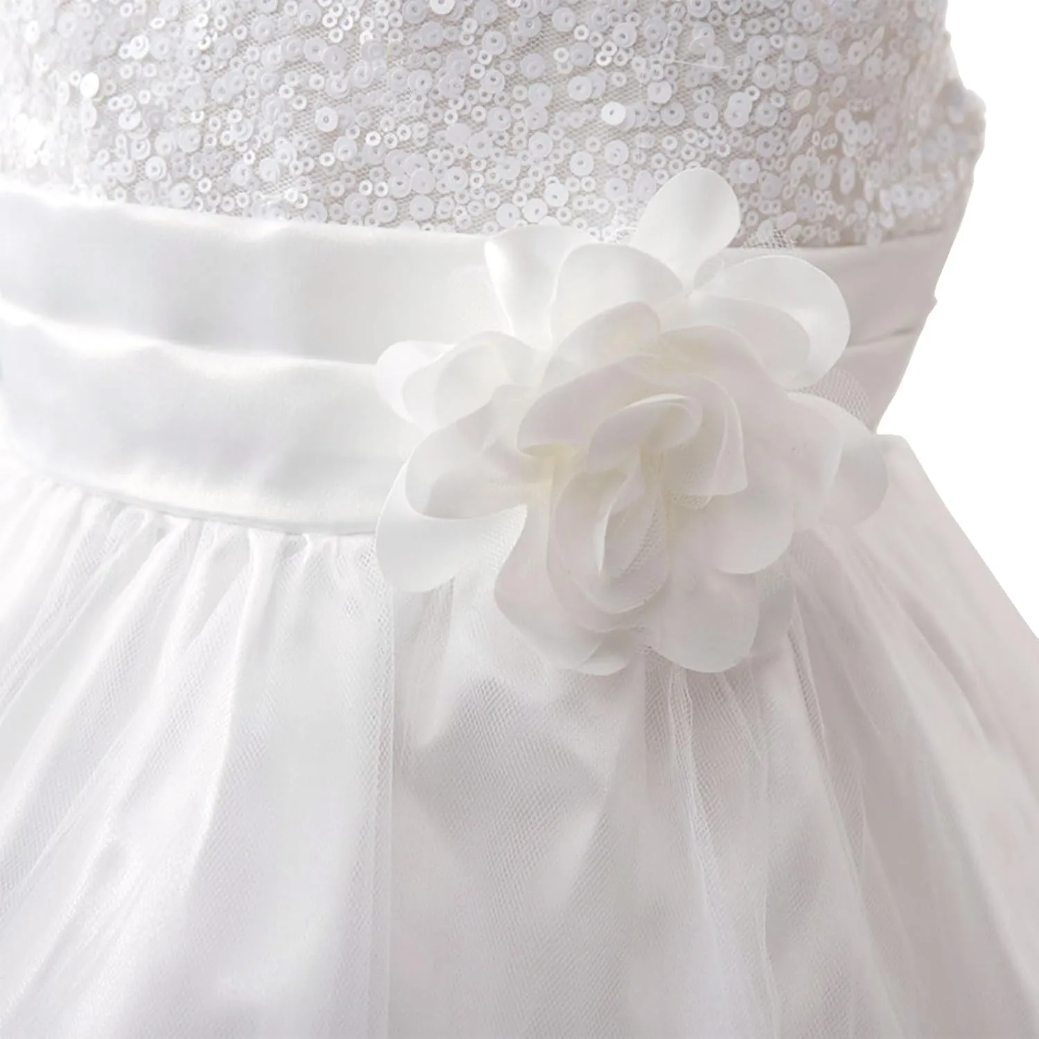 Acecharming Girls Dresses Sequin Flower Girls Party Dress Bridesmaid Ball Gown Wedding Tulle 3-10 Years