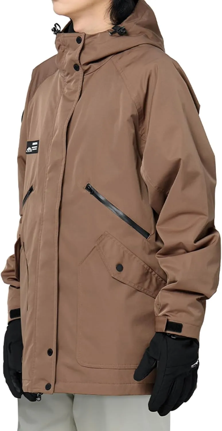 Actleis Men's Waterproof Snowboarding Jacket Winter Warm Windproof Ski Snow Coat With Hood