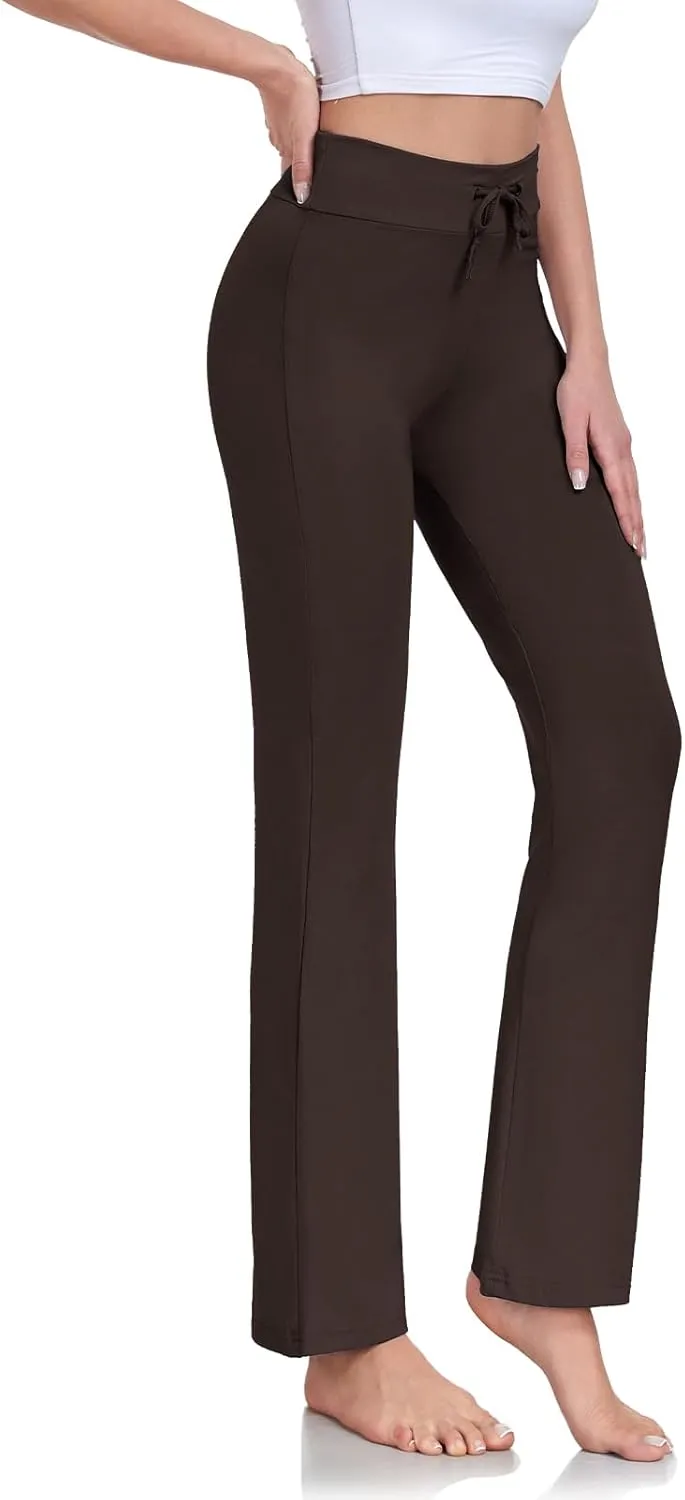 ADANIKI Women's Long Modal Comfy Drawstring Trousers Loose Straight-Leg for Yoga Running Sporting