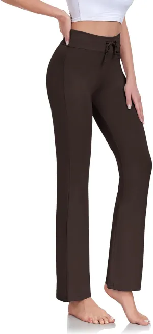 ADANIKI Women's Long Modal Comfy Drawstring Trousers Loose Straight-Leg for Yoga Running Sporting