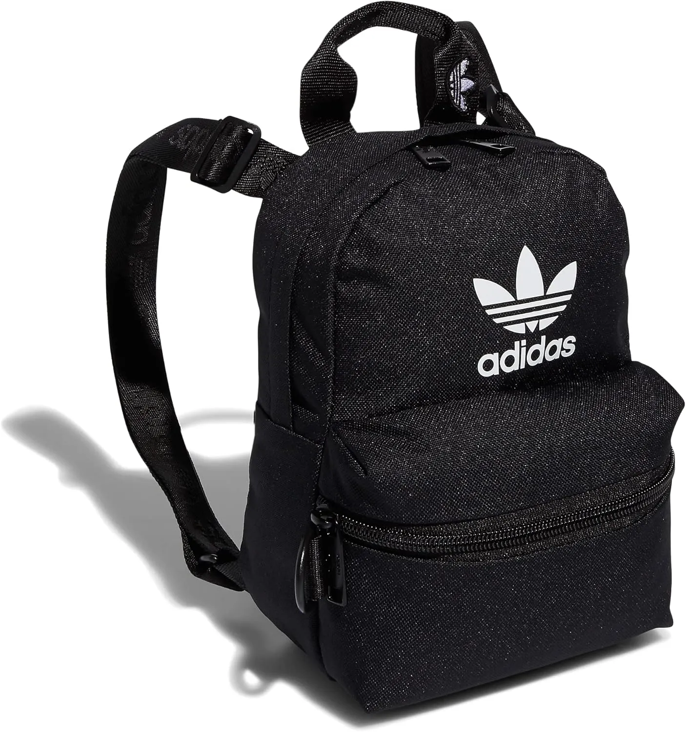 adidas Originals Trefoil 2.0 Mini Backpack Small Travel Bag, Black/White, One Size