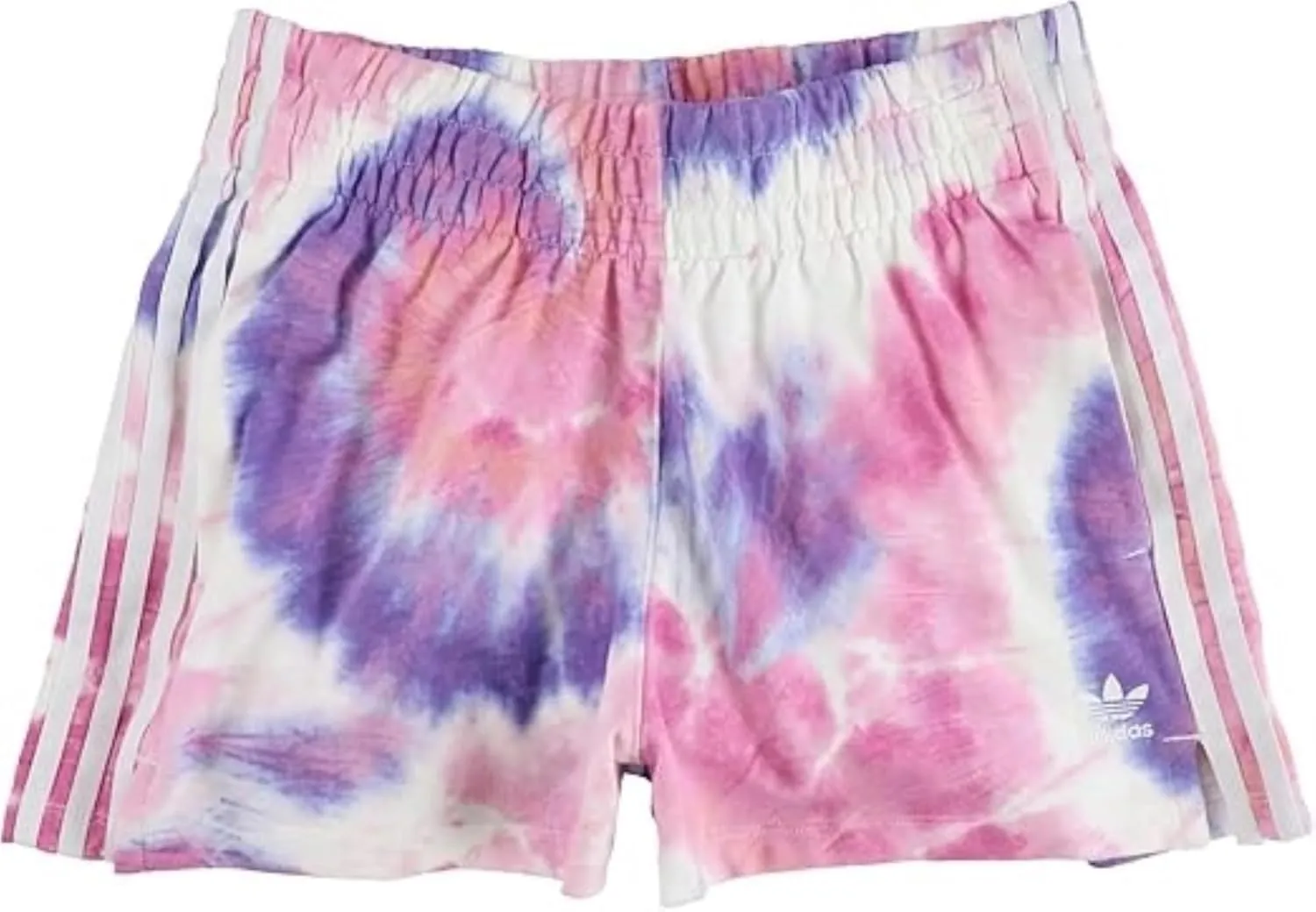 Adidas Women's Tie Dye 3 Stripes Shorts, Multicolor