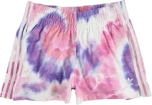 Adidas Women's Tie Dye 3 Stripes Shorts, Multicolor