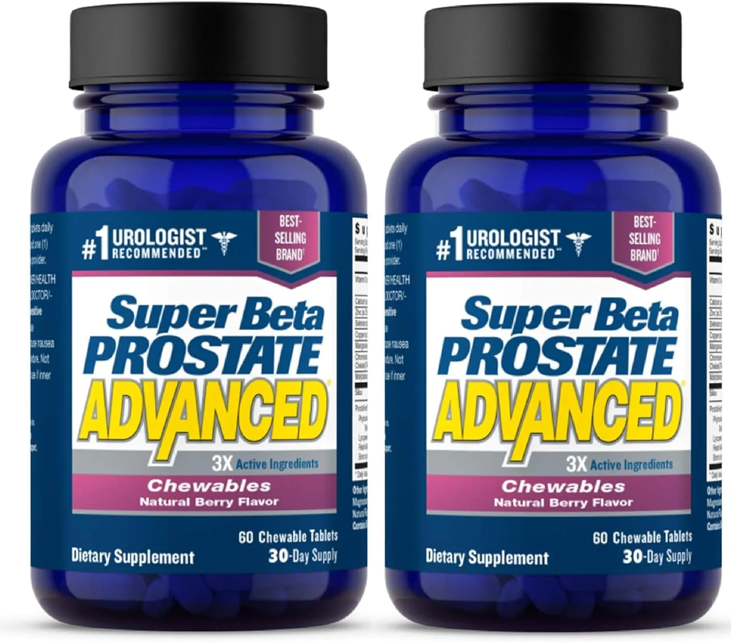 Advanced Chewables - Prostate Support Supplement for Men's Health (120 Chews, 2-Pack)