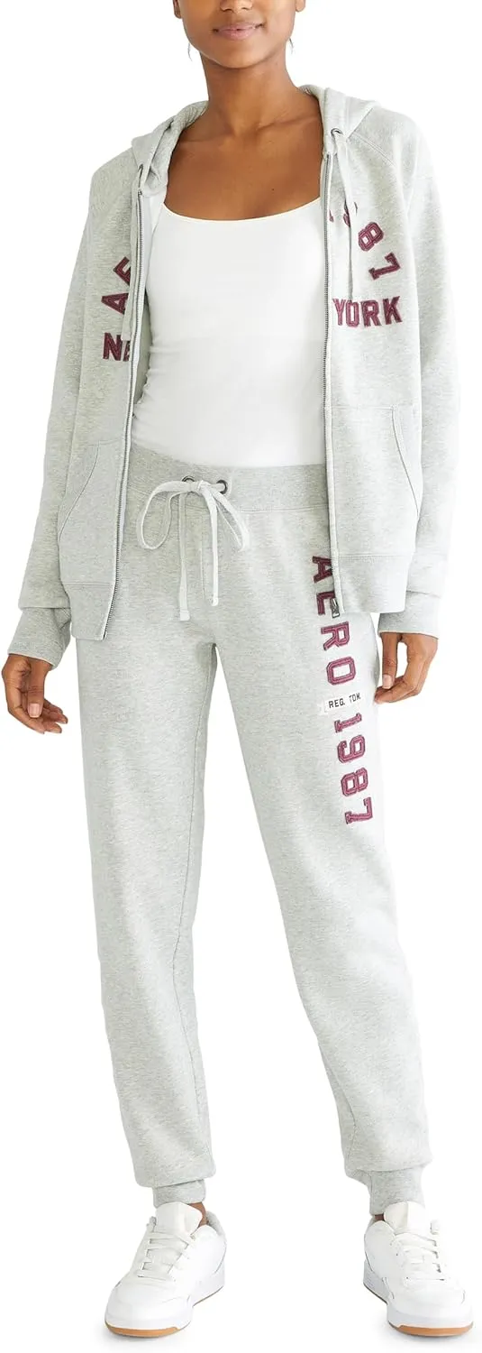 AEROPOSTALE Women's Aero Logo Cinch/Jogger Pant- Arches- 1987