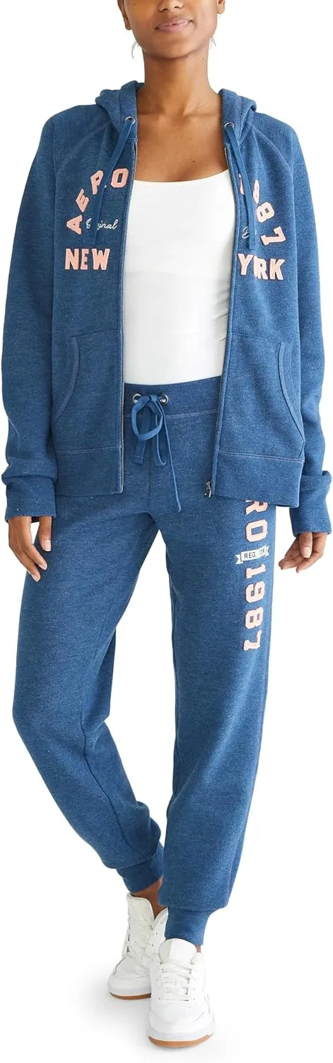 AEROPOSTALE Women's Aero Logo Cinch/Jogger Pant- Arches- 1987