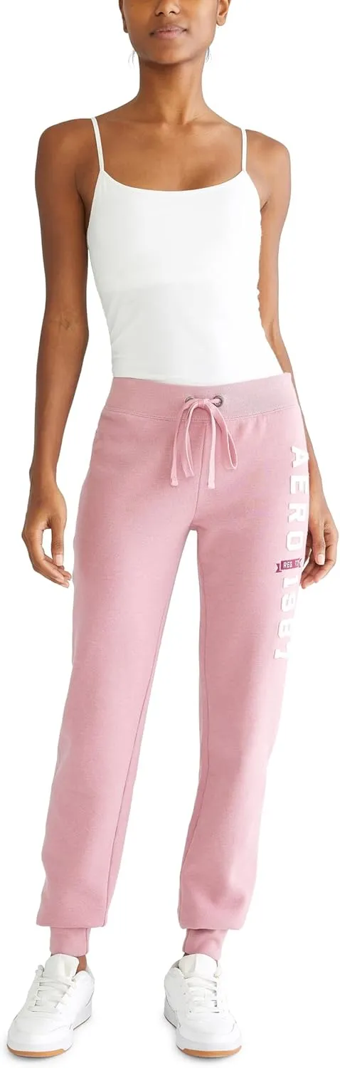 AEROPOSTALE Women's Aero Logo Cinch/Jogger Pant- Arches- 1987