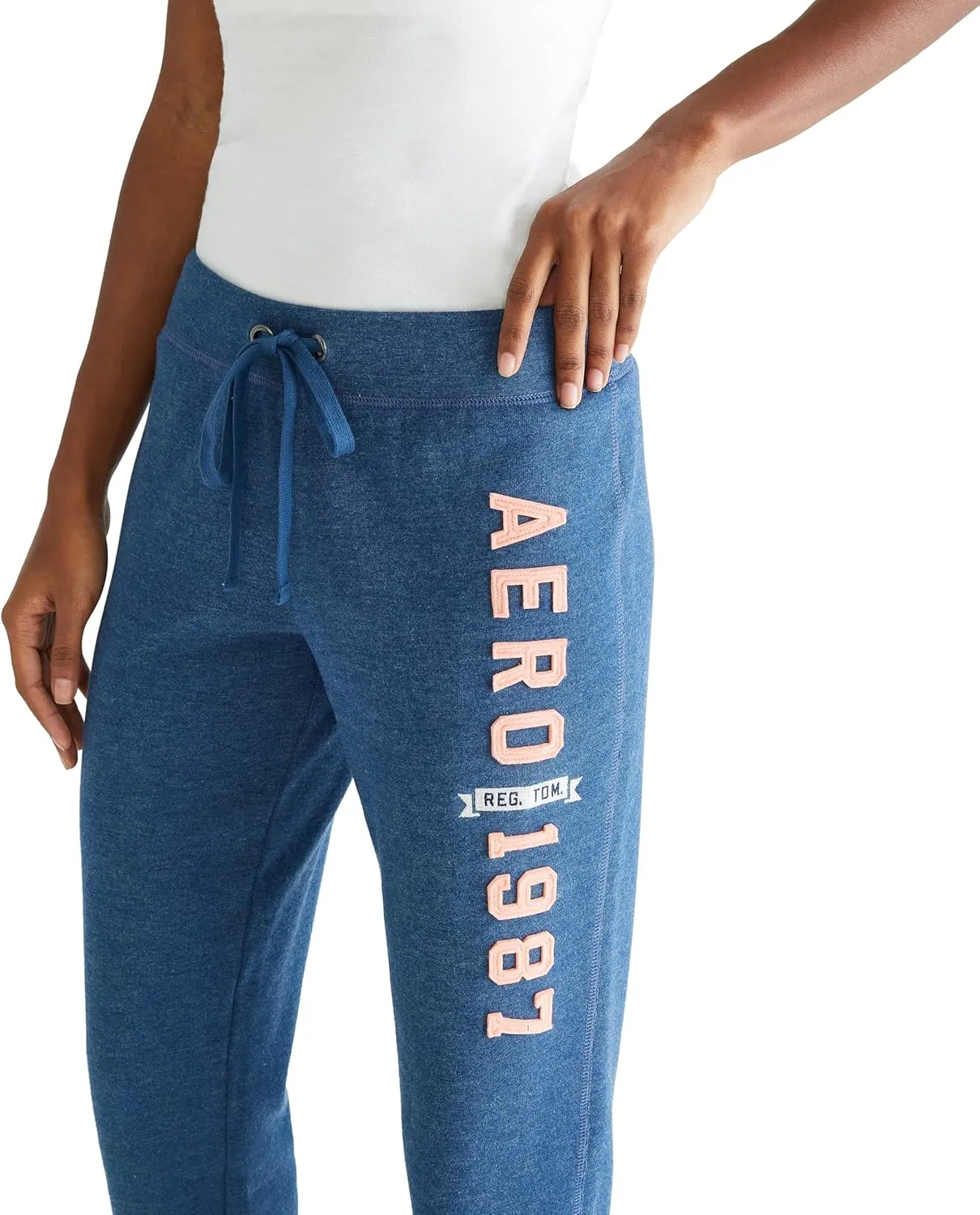 AEROPOSTALE Women's Aero Logo Cinch/Jogger Pant- Arches- 1987