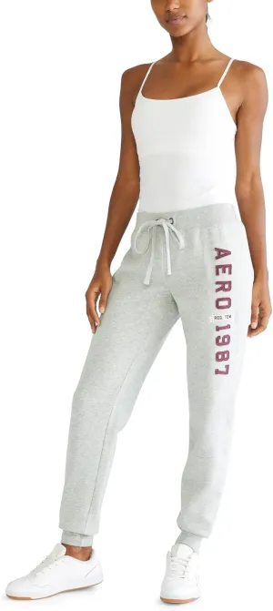 AEROPOSTALE Women's Aero Logo Cinch/Jogger Pant- Arches- 1987