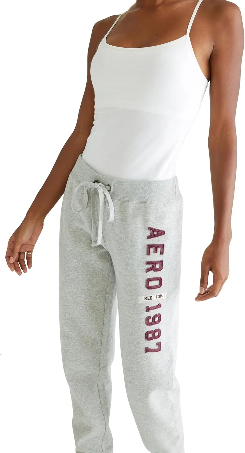 AEROPOSTALE Women's Aero Logo Cinch/Jogger Pant- Arches- 1987